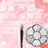 RODAKY Bow Nail Charms, White Heart Charms for 3D Bowknot Nail Art, Cute Kawaii Nail Decoration Accessories