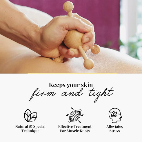 tuuli Accessories Trigger Point Massage Tool, Multi-Functional Wooden Handheld Massager for Back, Neck, Shoulder