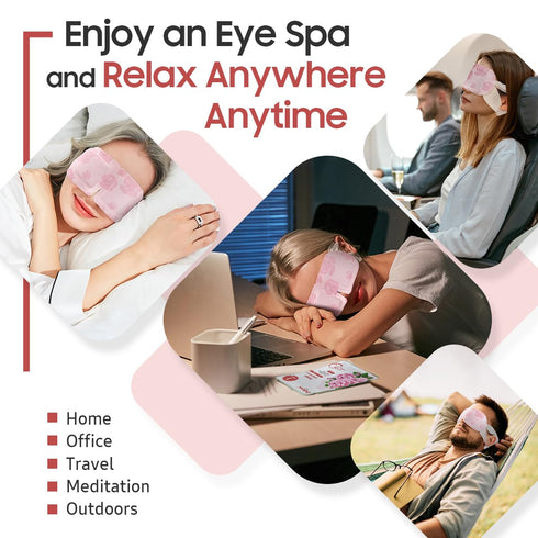 Steam Eye Mask, 20 Packs Heated Eye Mask for Warm Compress, Disposable Self Heating Eye Mask for Relaxation