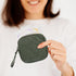 VALICLUD Portable Menstrual Pad Pouch Green Multipurpose Sanitary Towel Storage Bag Small Travel Change Organizer