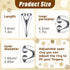 Hicarer 20 Pcs Adjustable Hair Parting Tool, Metal Hair Sectioning Ring for Braiding, Halloween Cosplay, Silver