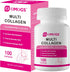 Collagen Peptides Capsule, Hydrolyzed Collagen Powder for Hair, Skin, Nail & Joint Support, 100 Capsules