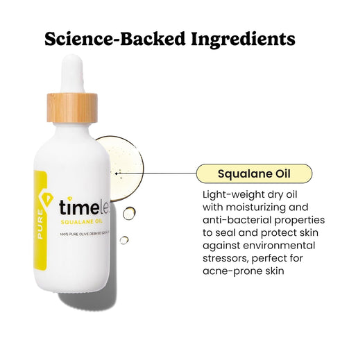 Timeless Skin Care Squalane Oil, 100% Pure, Plant-Based Face Oil, 2 oz