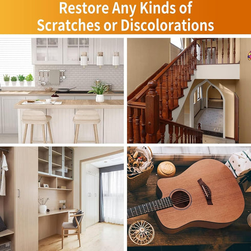 Farady Wood Laminate Vinyl Floor Furniture Repair Kit - 11 Colors Repair Wax Blocks for Wooden Floor, PVC, Vinyl