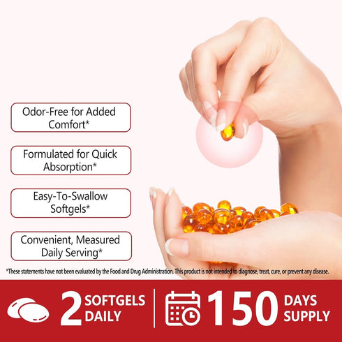 Immune 2-Year 300 Aged Garlic Extract Capsules, Odorless Organic Garlic Softgels, Heart & Support Supplement, Matured