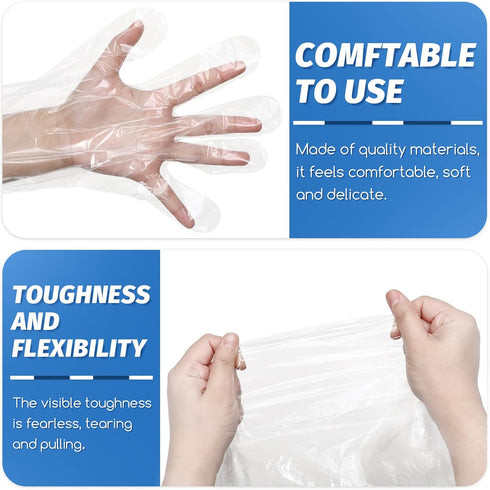 300/100 Pcs Veterinary Dressing Gutting Gloves, 1.6 Mil Thickness Long Disposable Hunting Gloves