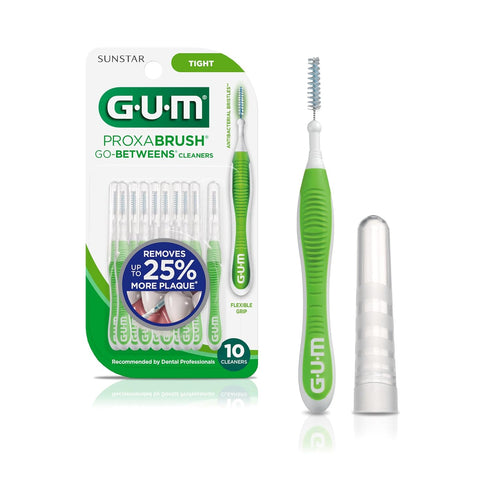 GUM Proxabrush Go-Betweens - Tight Interdental Brushes for Plaque Removal & Gum Health, 10ct