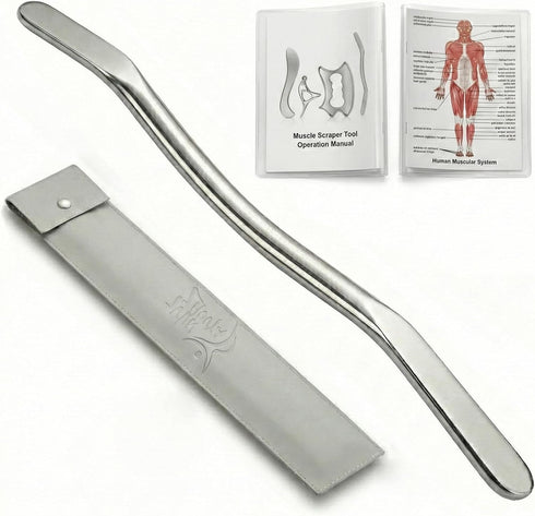 MINZHOUYA 15.75" Muscle Scraper Tool for Back & Legs, Long Bar Myofascial Massage