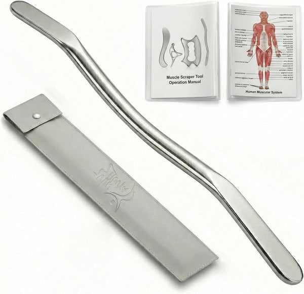 MINZHOUYA 15.75" Muscle Scraper Tool for Back & Legs, Long Bar Myofascial Massage
