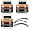 Large Plastic Dome Styling Hair Barrettes Clips - Decorative Clamps for Half Updo & Ponytail, 18 Pcs (GPL3)