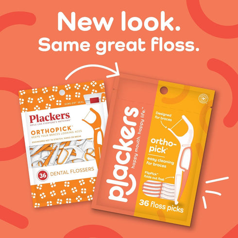 Plackers Orthopick Flossers - 36 count (Pack of 3)