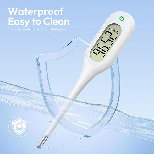 Tempx 8 Second Thermometer for Adults & Kids, Accurate & Safe Baby Thermometer with Fever Alarm and Memory Recall