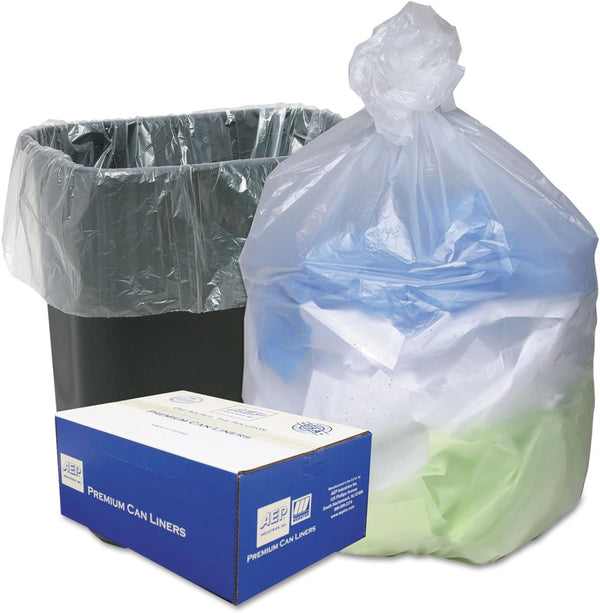 Ultra Plus WHD2431 Can Liners, 16 Gallon, 200/CT, 24-Inch x 33-Inch, Translucent