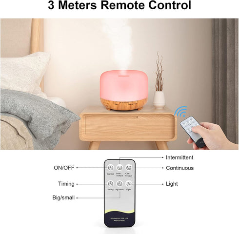 Moisturnt 500ml Essential Oil Diffuser Aromatherapy Humidifier: Grain Ultrasonic Aroma Air Vaporizer for Large Room