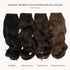 SARLA Black Invisible Wire Hair Extensions, Wavy Curly Synthetic Hairpiece, 16 Inch for Women