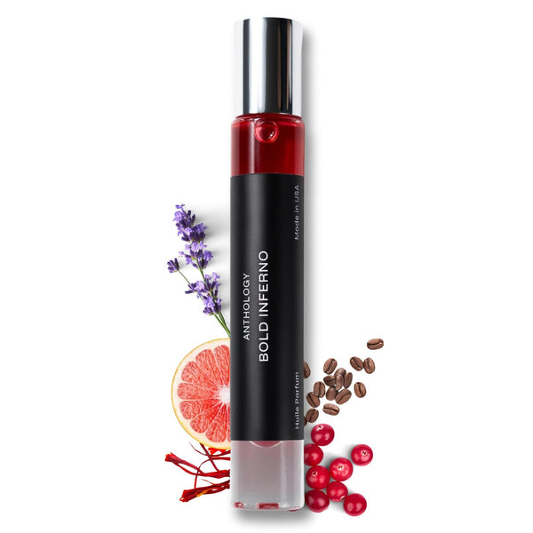 ANTHOLOGY Bold Inferno Roll on Perfume Oil, 0.3 oz - Alcohol Free Travel Fragrance