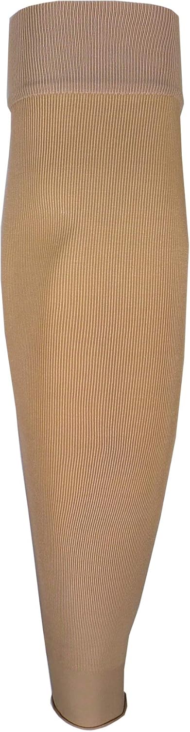 Truform Lymphedema Compression Arm Sleeve – 20-30 mmHg Post Mastectomy Support, Dot Top Grip, Beige, Large