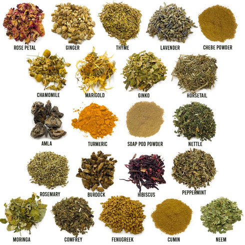 Well's Herb 22 Kinds Herbal Hair Tea Rinse for Hair Growth - Natural Rejuvenation & Healthy Scalp - 4oz