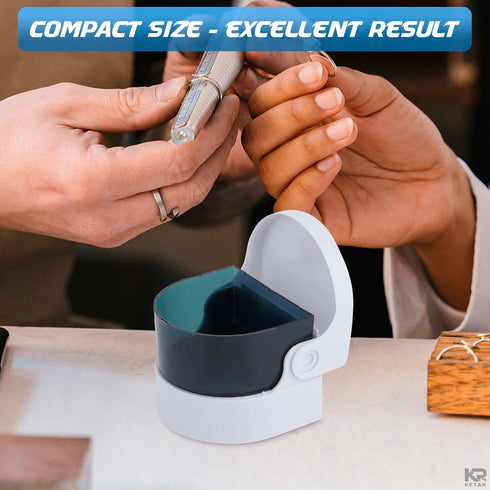 Sonic Cordless Denture Cleaner - Portable Battery Vibrating Machine for Jewellery, Coins & Dentures