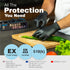 Heavy Duty Disposable Gloves, Latex Free 6.5 Mil Black Nitrile Gloves, 100 Count Powder Free