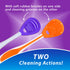 Tongue Cleaner 3-Pack with Gentle Cheek Scraper, Two-Sided Head for Fresh Breath