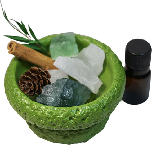 LUXE COVE Set 10 ml Set Spring Collection Essential Oil Diffuser Green Plaster Aromatherapy Diffuser with Natural
