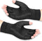 Copper Compression Gloves for Arthritis, Fingerless, Large, Support for Joints, Men Women, Relieve Hand Pain