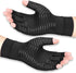 Copper Compression Gloves for Arthritis, Fingerless, Large, Support for Joints, Men Women, Relieve Hand Pain