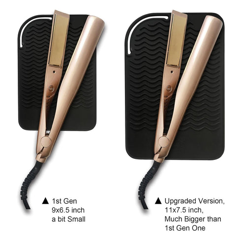 Silicone Heat Resistant Travel Mat, Anti-Heat Pad for Hair Straighteners, Curling Irons, Hot Styling Tools