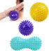URAQT 3 Pack Set, Spiky Massage Ball, Hard Spiky Massage Ball Roller Professional Physical Therapy Massage Balls
