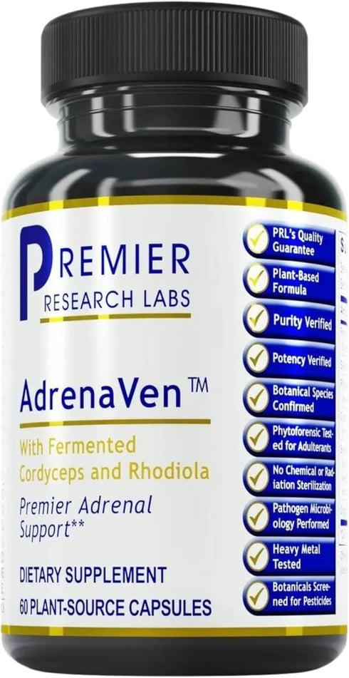 AdrenaVen by Premier Research Labs - 30 Servings, Organic Adrenal Health Supplement, 60 Plant-Source Capsules