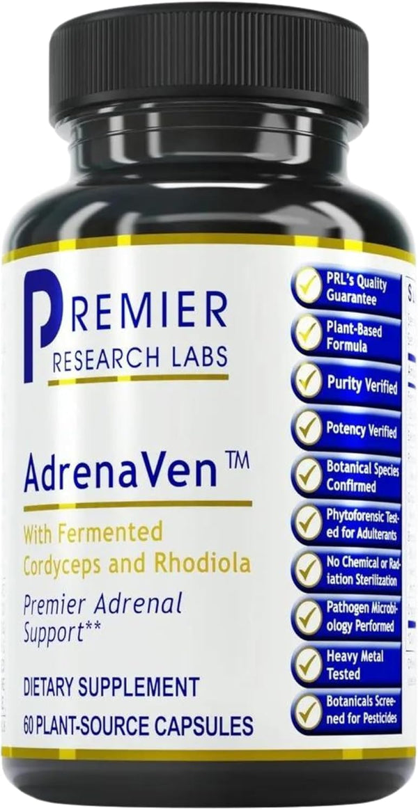 AdrenaVen by Premier Research Labs - 30 Servings, Organic Adrenal Health Supplement, 60 Plant-Source Capsules