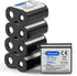 Mihobatt 5-Pack CR-P2 Battery, 6V 1650mAh Lithium Replacement for 223A, DL223A, EL223AP, and
