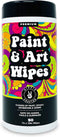Paint & Art Wipes, Heavy Duty Cleaner for Epoxy Glue Stains, Latex, Acrylic on Plastic, Metal, Wood Surfaces (50 Pcs)