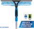 Unger Professional 2-in-1 Squeegee & Scrubber, 14” Window Cleaning Tool, Reusable Microfiber Sleeve
