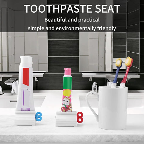3pcs Rolling Tube Toothpaste Squeezer Holder Stand for Bathroom Accessories, Mix Color