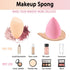 Makeup Brush Set, Professional Blending Brush and Sponges, 5 Piece Kabuki Foundation Brush Set