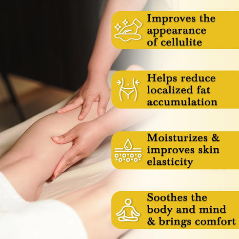 Pjordo Anti Cellulite Massage Oil with Massager, Collagen and Stem Cell Skin Tightening Oil Natural Cellulite Remover