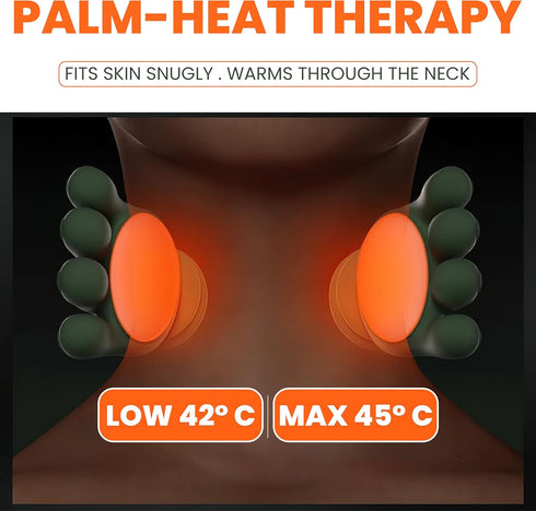 SLUXE 4D Shoulder and Neck Massager, Bionic Heated Massager, Shiatsu Neck Massager with Fingers, Kneading Massage, Skin