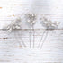 Unicra Bride Wedding Crystal Hair Pins, Flower Bridal Hair Pieces, Wedding Accessories for Women and Girls, Pack of 3