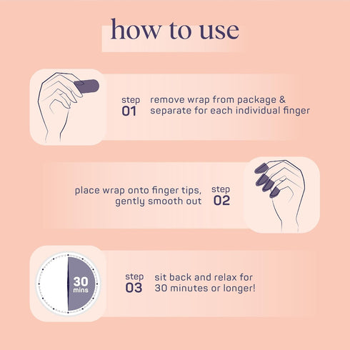 SpaLife Japanese Camellia Oil & Vitamin E Nail Cuticle Wrap 6-Pack (60 Count) - Hydrating Nail Masks