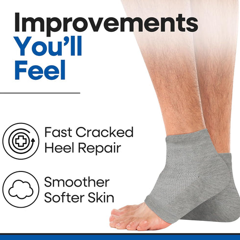 Moisturizing Socks for Women & Men | Aloe Vera Cracked Heel Treatment | Foot Callus Remover | Lotion Infused Gel Heel