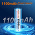 HIKITMATE (4 Pack), 1.2V 1100mAh 1200 Rechargeable AAA Batteries Ni-MH Triple A Batteries, Cycles with USB-C, LED