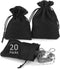 Burlap Drawstring Bags Set - 20 Sacks for Small Favor, Gift, Treat, Goodie, Jewelry, Mini Decor, Craft, Candy, Tea