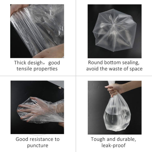 Cand 4 Gallon Clear Garbage Bags, 110 Counts, Trash Bags Bin Liners