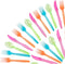 Juvale 216 Piece Rainbow Plastic Silverware Set, Neon Forks, Spoons, Knives for Parties