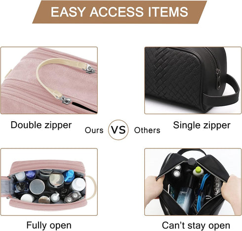 BAGSMART Toiletry Bag for Women - Water-resistant Cosmetic Makeup Organizer Travel Bag
