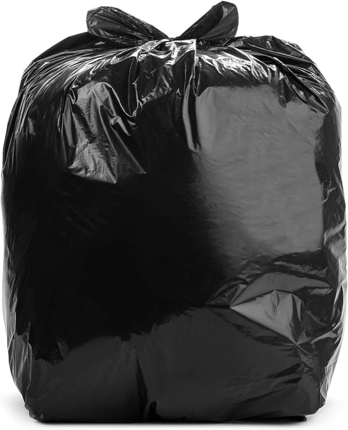 Aluf Plastics 33 Gallon 1.25 MIL Black Heavy Duty Trash Bags - Pack of 100, 33" x 39" for Industrial & Outdoor