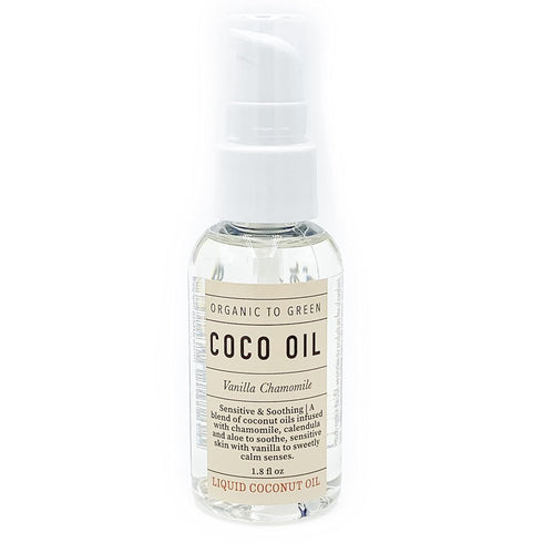 Organic To Green Coco Oil, Liquid Coconut Oil Infused with Essential Oils, Makeup Remover, Cleansing Oil, Moisturizer