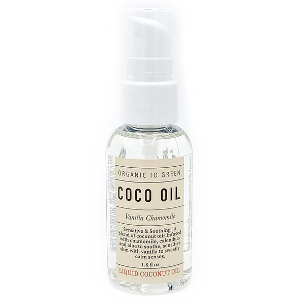 Organic To Green Coco Oil, Liquid Coconut Oil Infused with Essential Oils, Makeup Remover, Cleansing Oil, Moisturizer